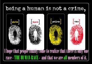 human race anti racism poster